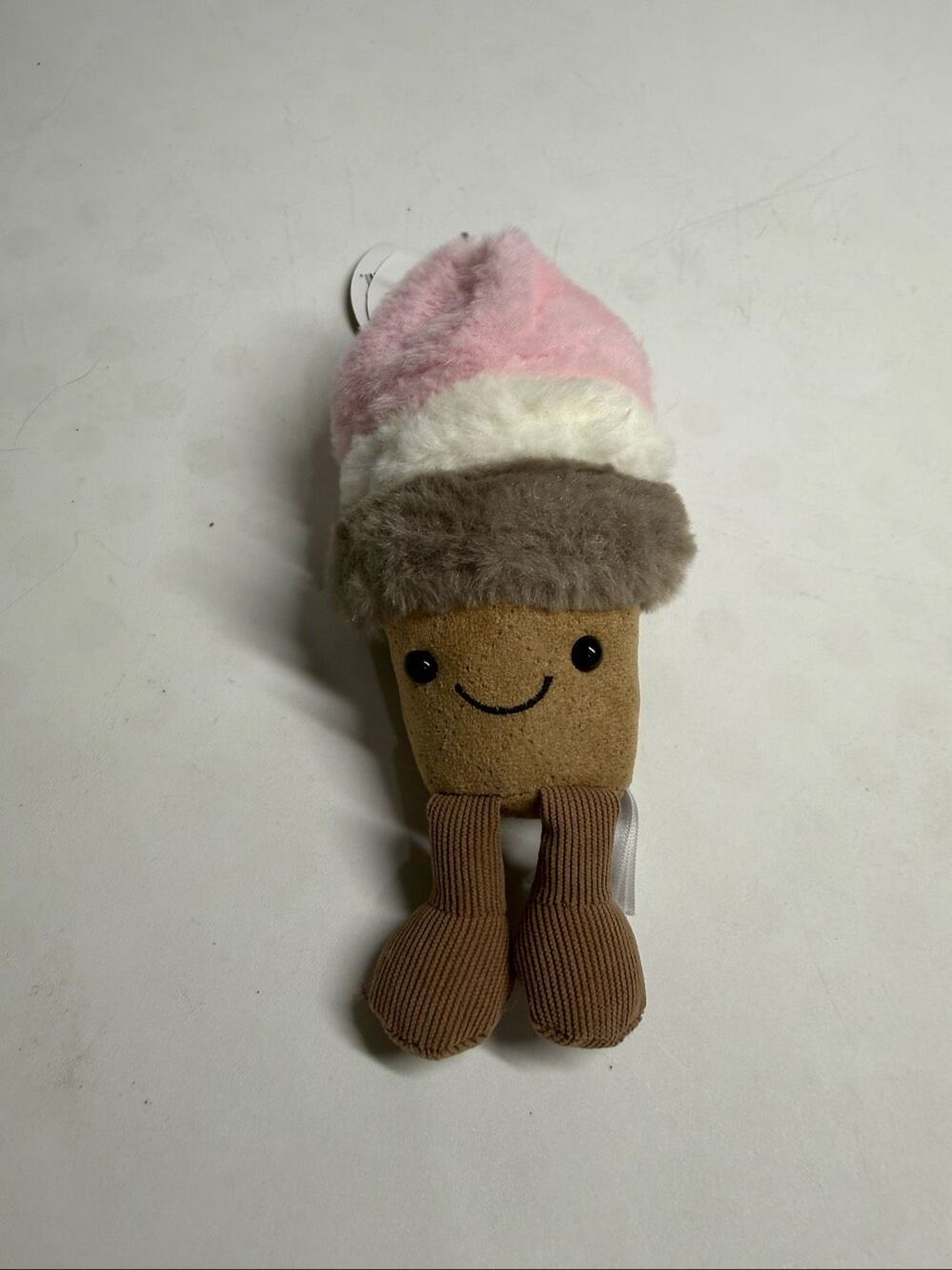 Jellycat Amuseables Ice Cream Bag Charm Plush Keychain NWT